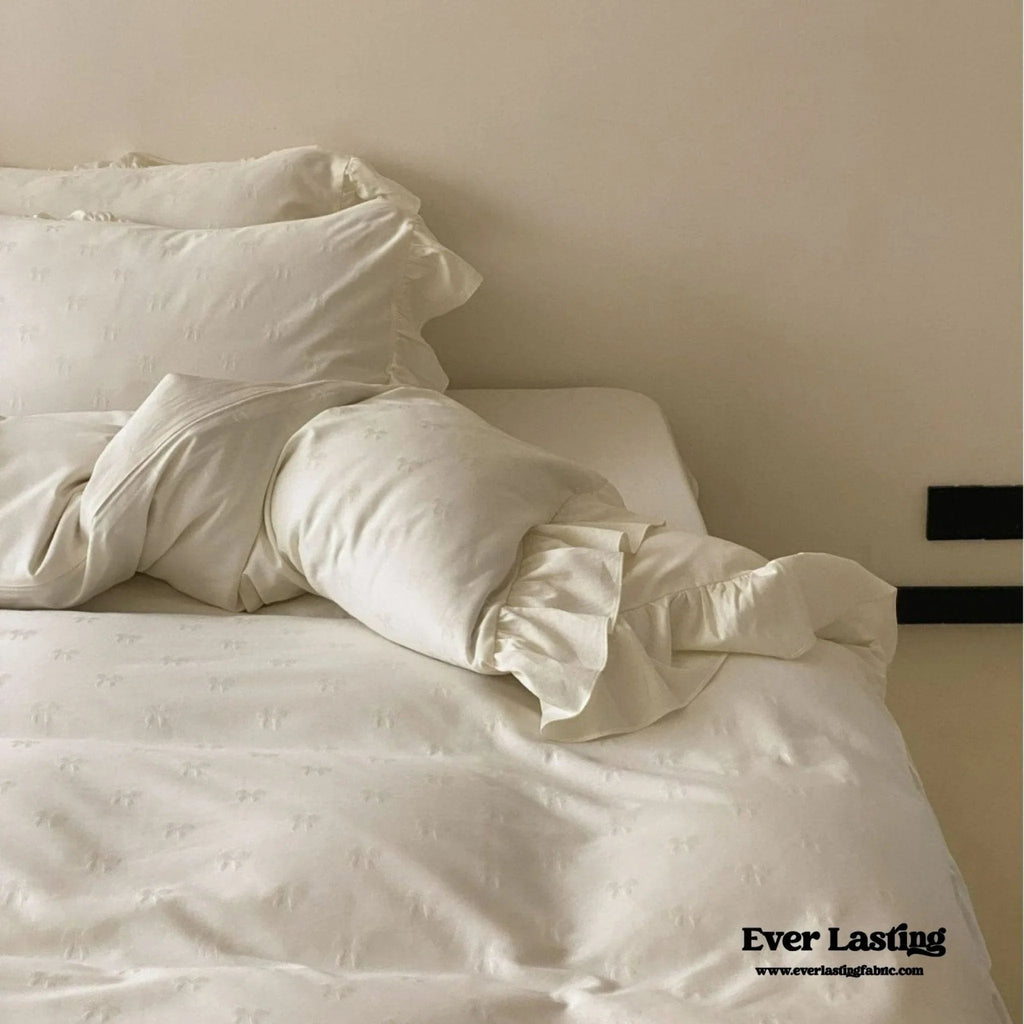 Milena Ribbon Bow Ruffle Bedding Set Ever Lasting