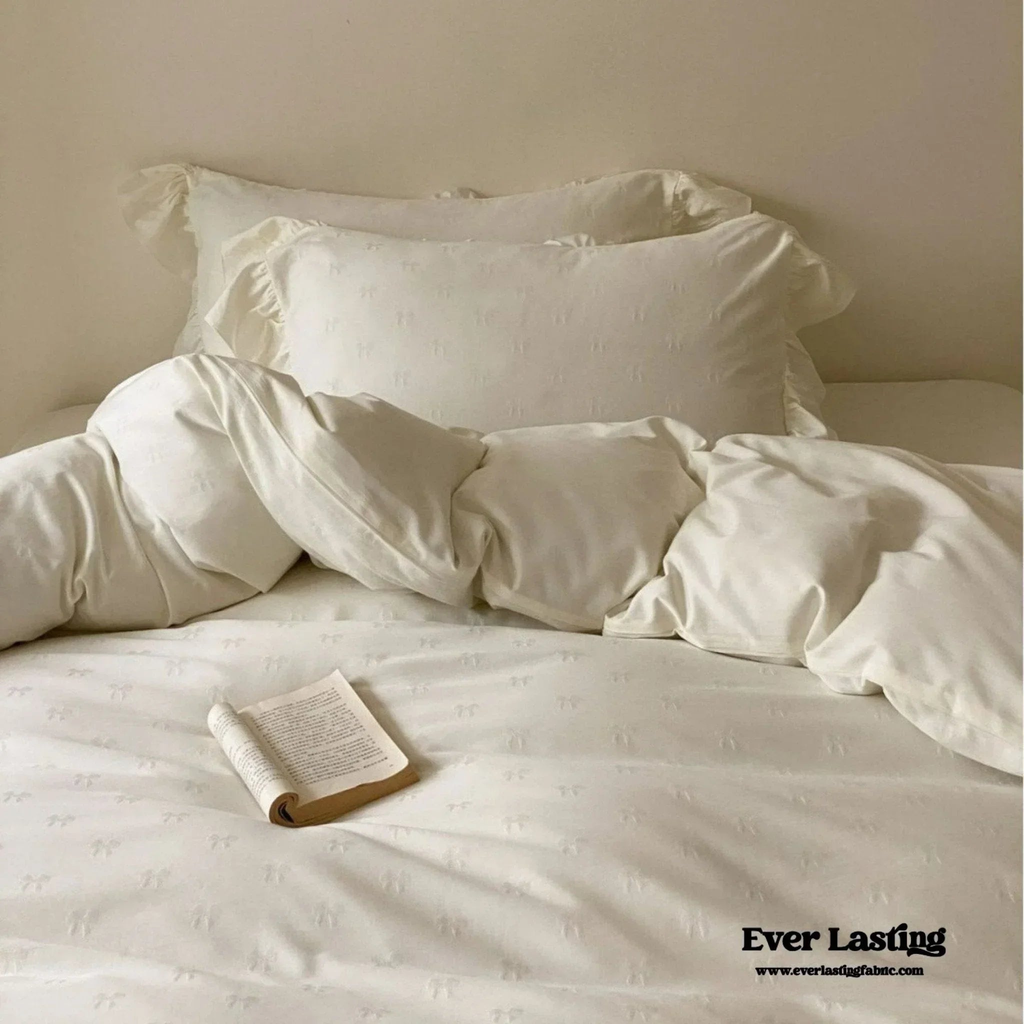 Milena Ribbon Bow Ruffle Bedding Set Ever Lasting