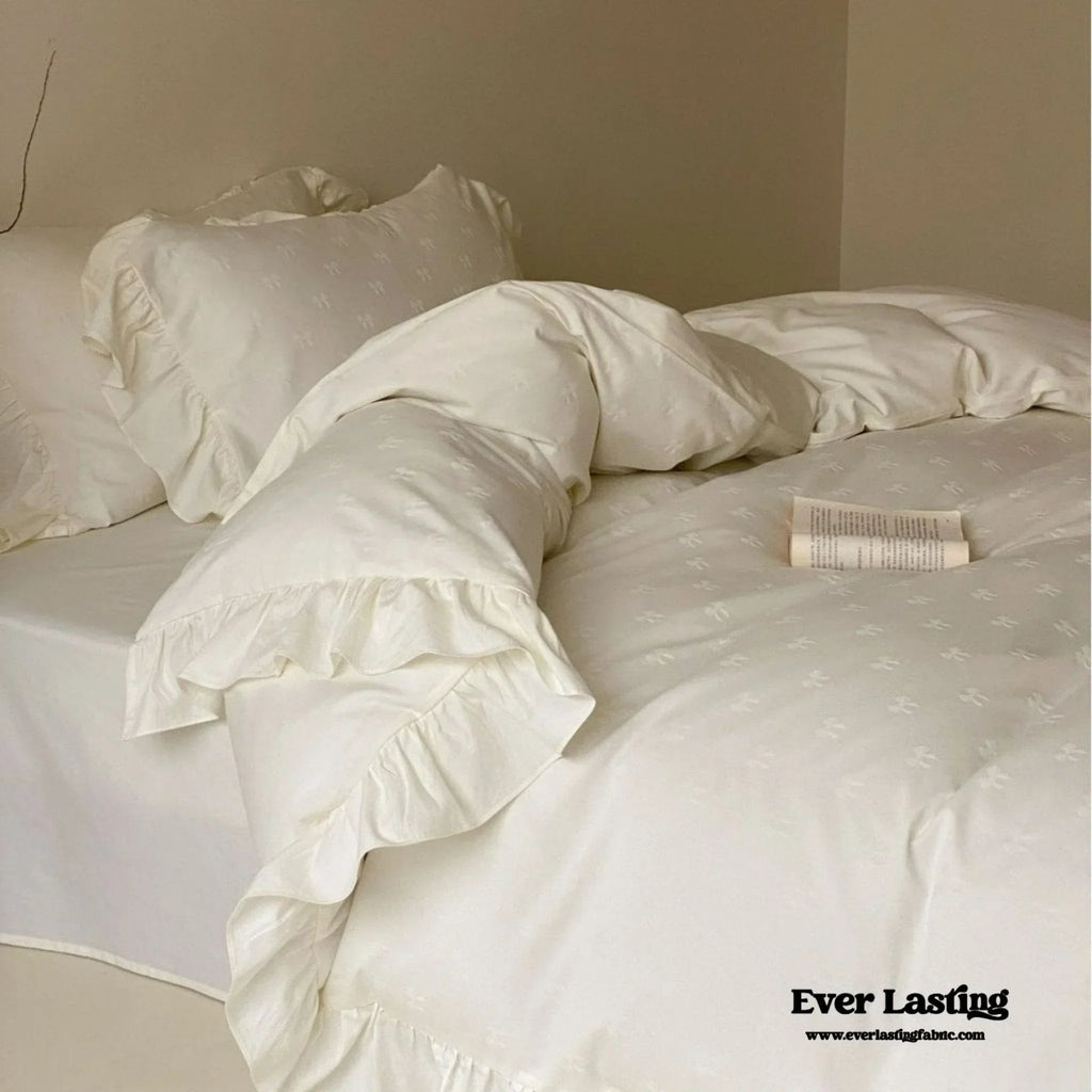 Milena Ribbon Bow Ruffle Bedding Set Ever Lasting