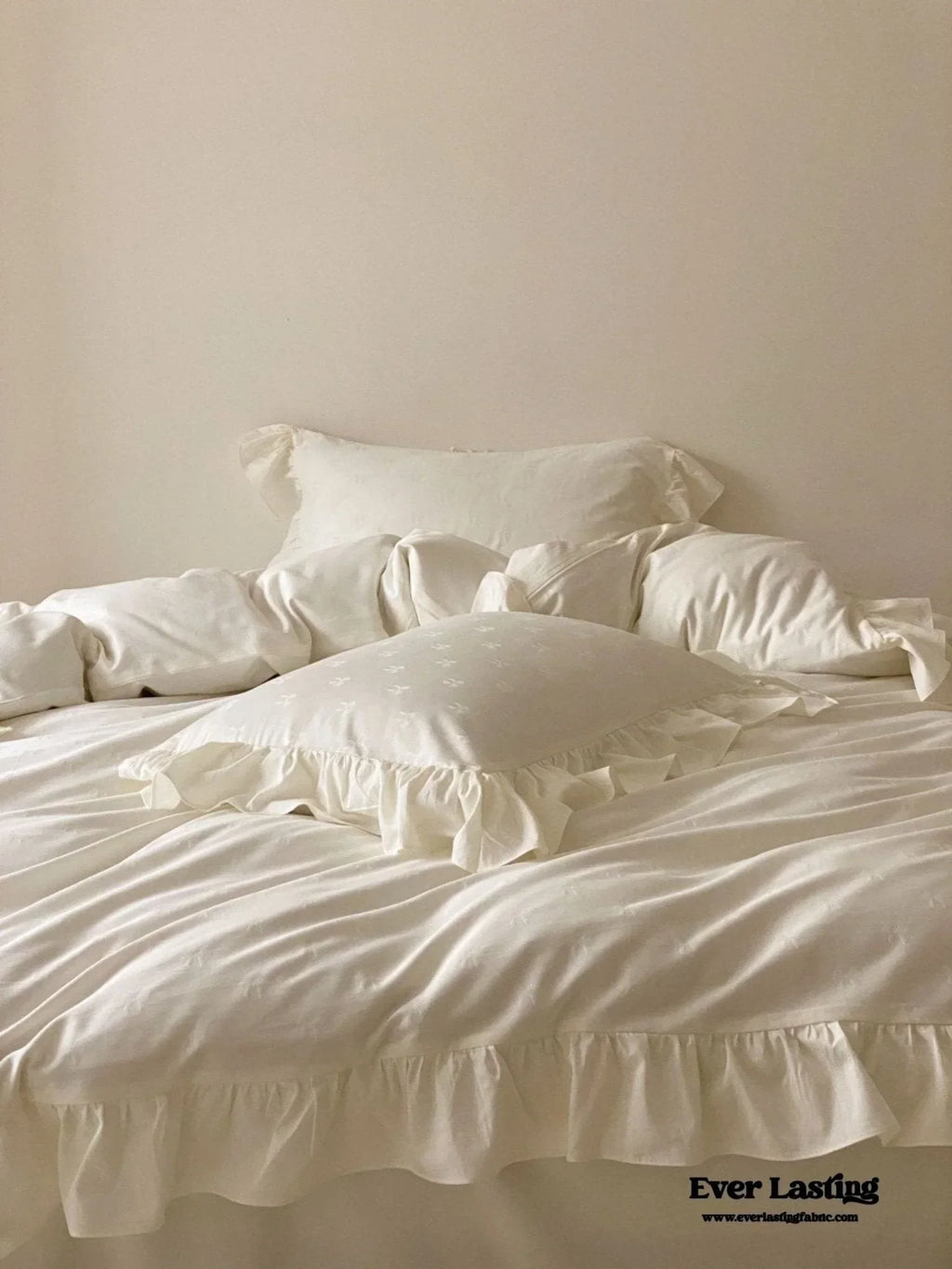 Milena Ribbon Bow Ruffle Bedding Set Ever Lasting
