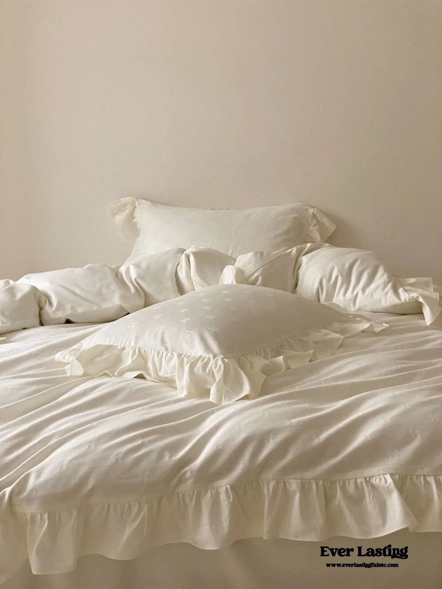 Milena Ribbon Bow Ruffle Bedding Set Ever Lasting