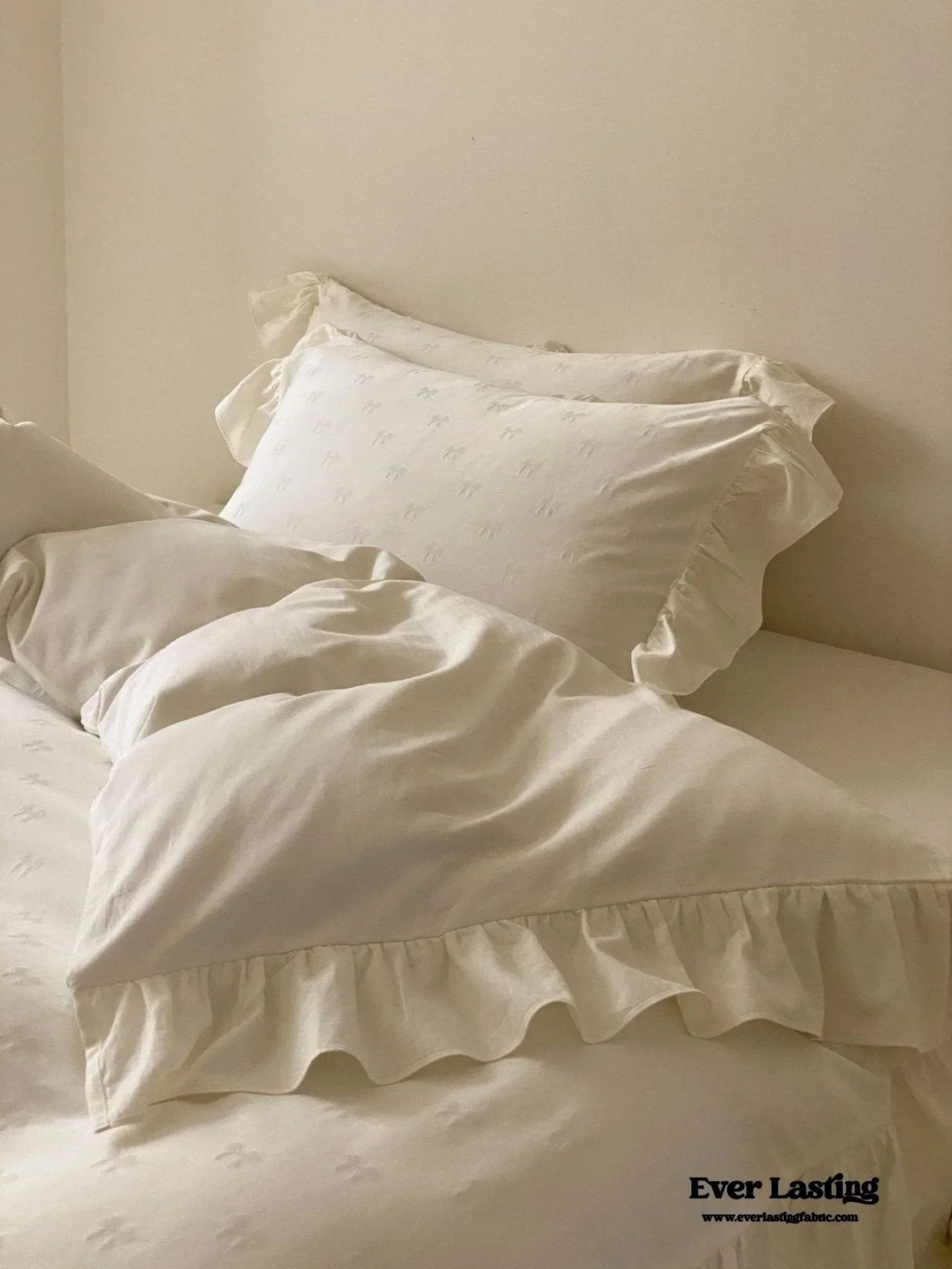Milena Ribbon Bow Ruffle Bedding Set Ever Lasting