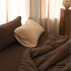 Millard Geometric Jacquard Bedding Set / Brown Ever Lasting