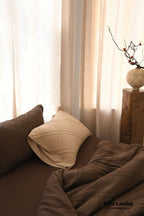 Millard Geometric Jacquard Bedding Set / Brown Ever Lasting