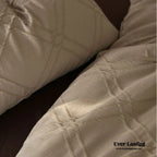 Millard Geometric Jacquard Bedding Set / Brown Ever Lasting