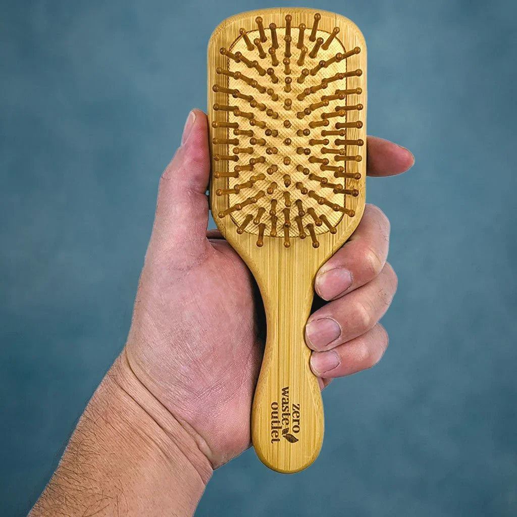 Mini Paddle Style Bamboo Hairbrush Zero Waste Outlet