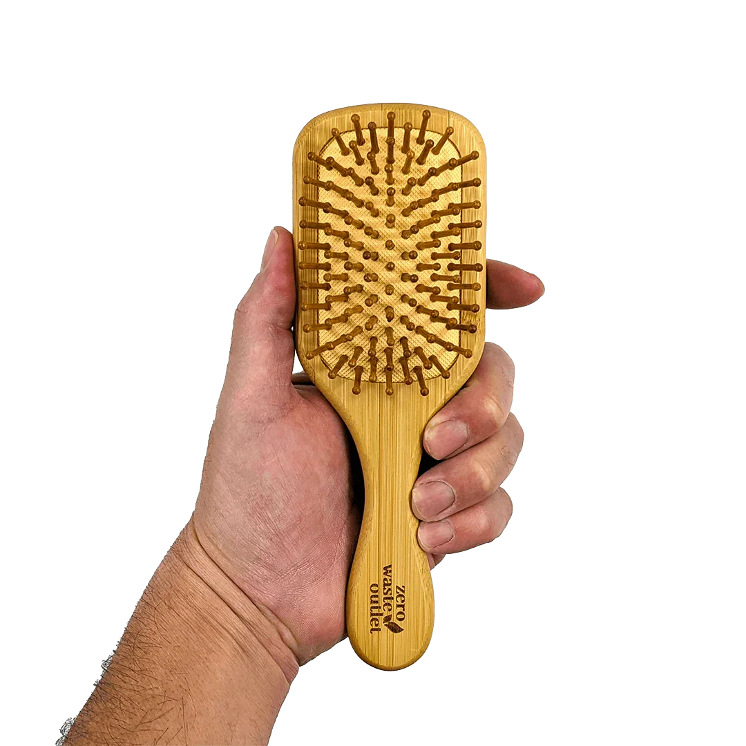 Mini Paddle Style Bamboo Hairbrush Zero Waste Outlet