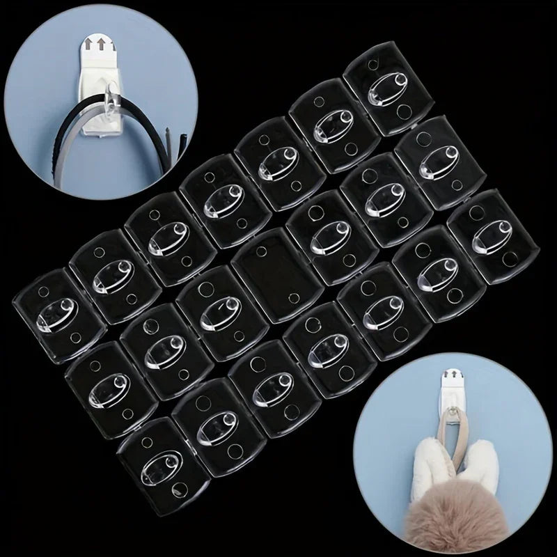 20pcs Mini Self-Adhesive Hooks - Strong, Traceless & Easy Install for Indoor/Outdoor Decor | Perfect for Christmas, Halloween & New Year Displays House Of Avana