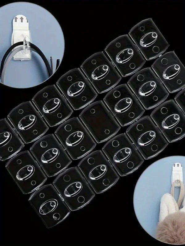 20pcs Mini Self-Adhesive Hooks - Strong, Traceless & Easy Install for Indoor/Outdoor Decor | Perfect for Christmas, Halloween & New Year Displays House Of Avana