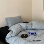 Mini Polka Dot Jersey Knit Bedding Set / Cream + Pumpkin Orange Ever Lasting