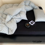 Mini Polka Dot Jersey Knit Bedding Set / Cream + Pumpkin Orange Ever Lasting