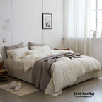 Minimal Bubble Textured Bedding Set / Blue Ever Lasting