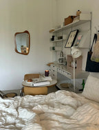 Minimal Bubble Textured Bedding Set / Blue Ever Lasting