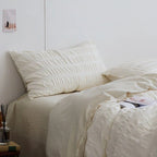 Minimal Bubble Textured Bedding Set / Blue Ever Lasting