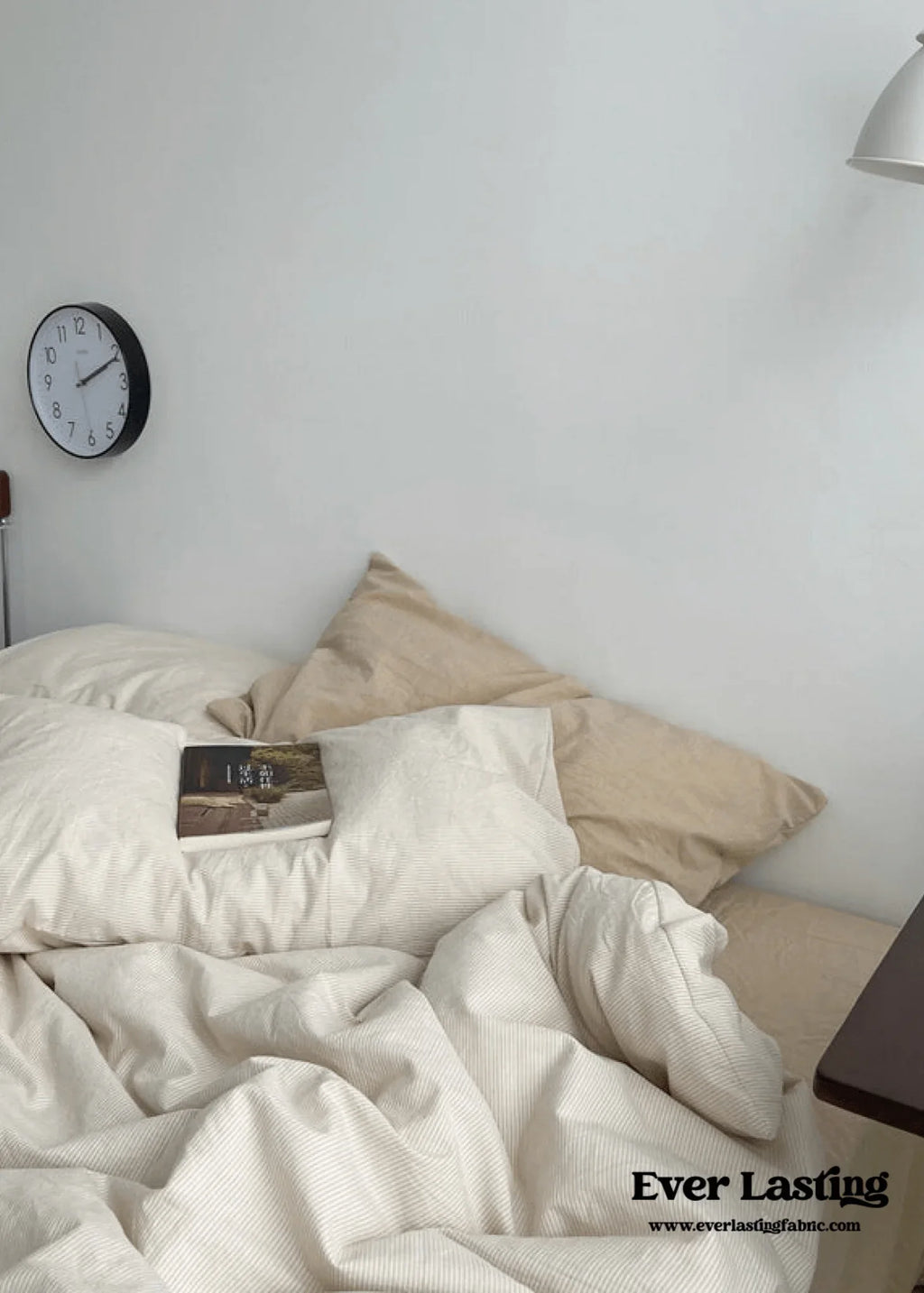 Minimal Mixed Gingham Bedding Set / Gray Ever Lasting