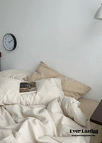 Minimal Mixed Gingham Bedding Set / Gray Ever Lasting