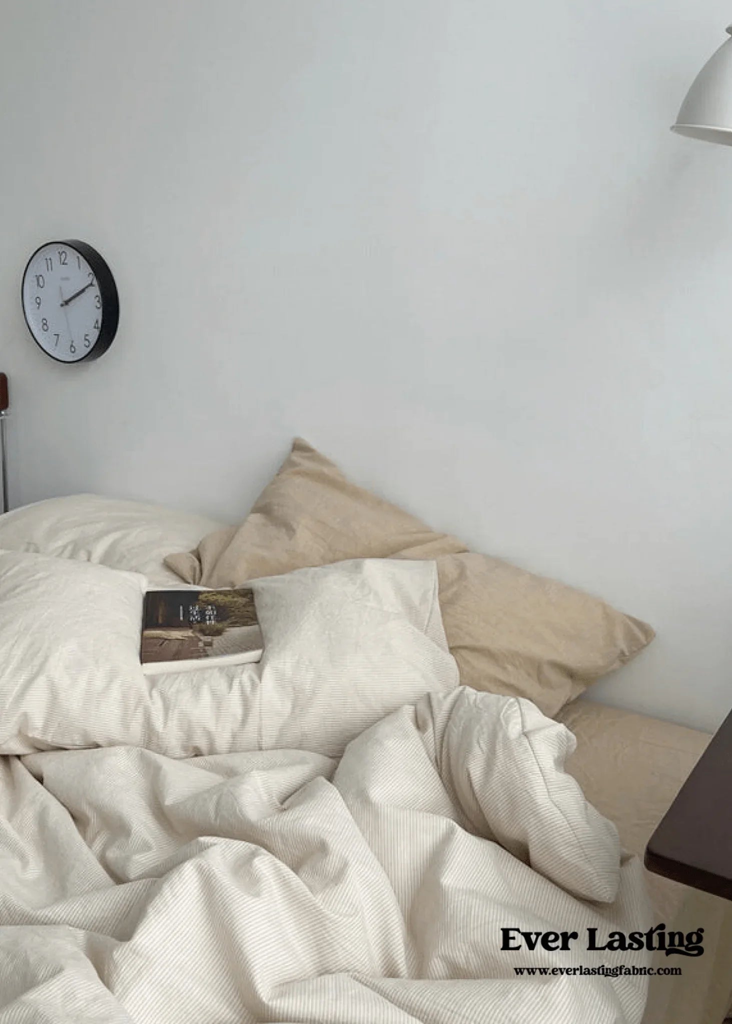 Minimal Mixed Gingham Bedding Set / Gray Ever Lasting