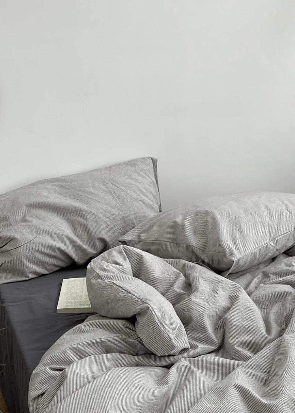 Minimal Mixed Gingham Bedding Set / White Ever Lasting