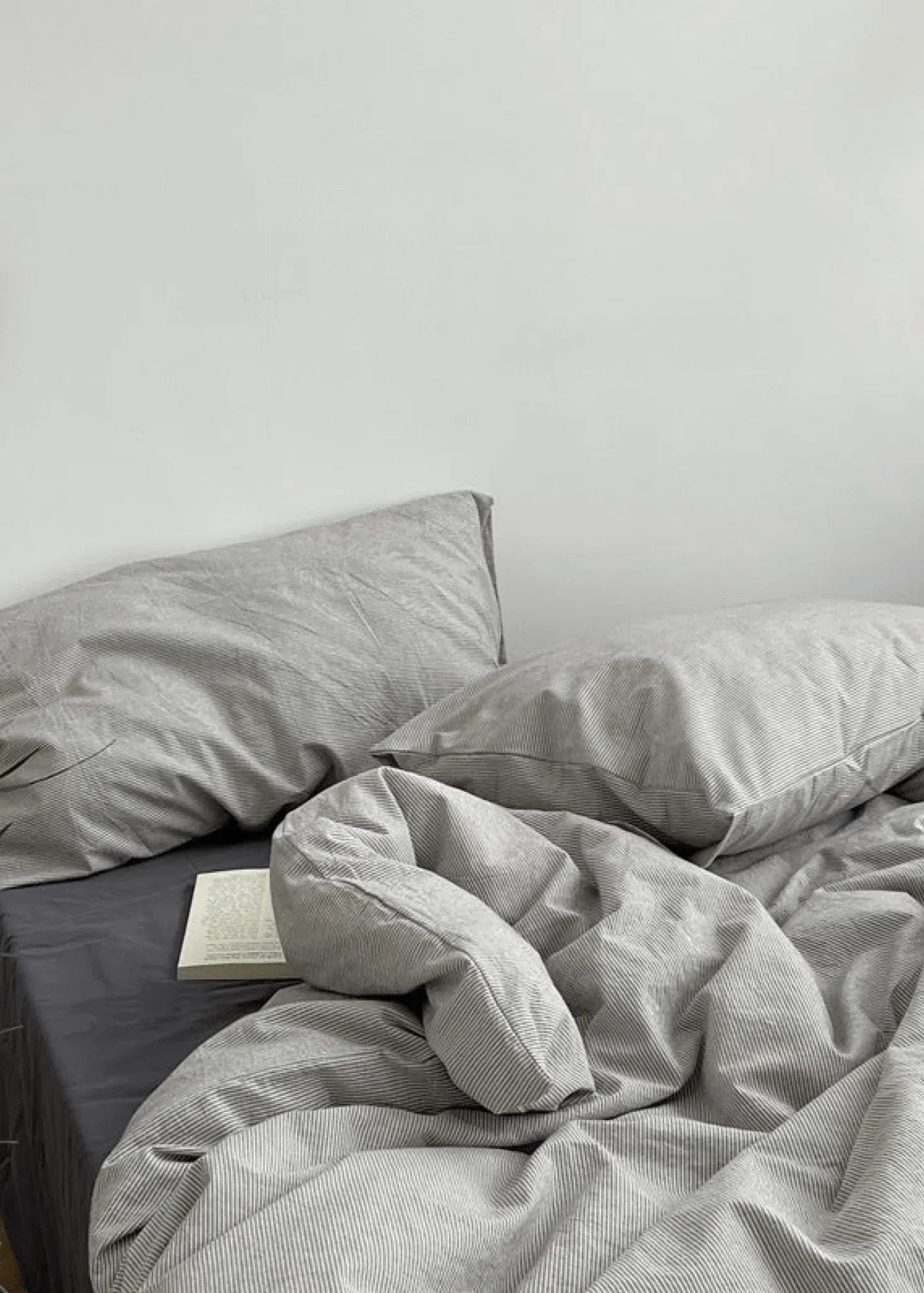Minimal Mixed Gingham Bedding Set / White Ever Lasting