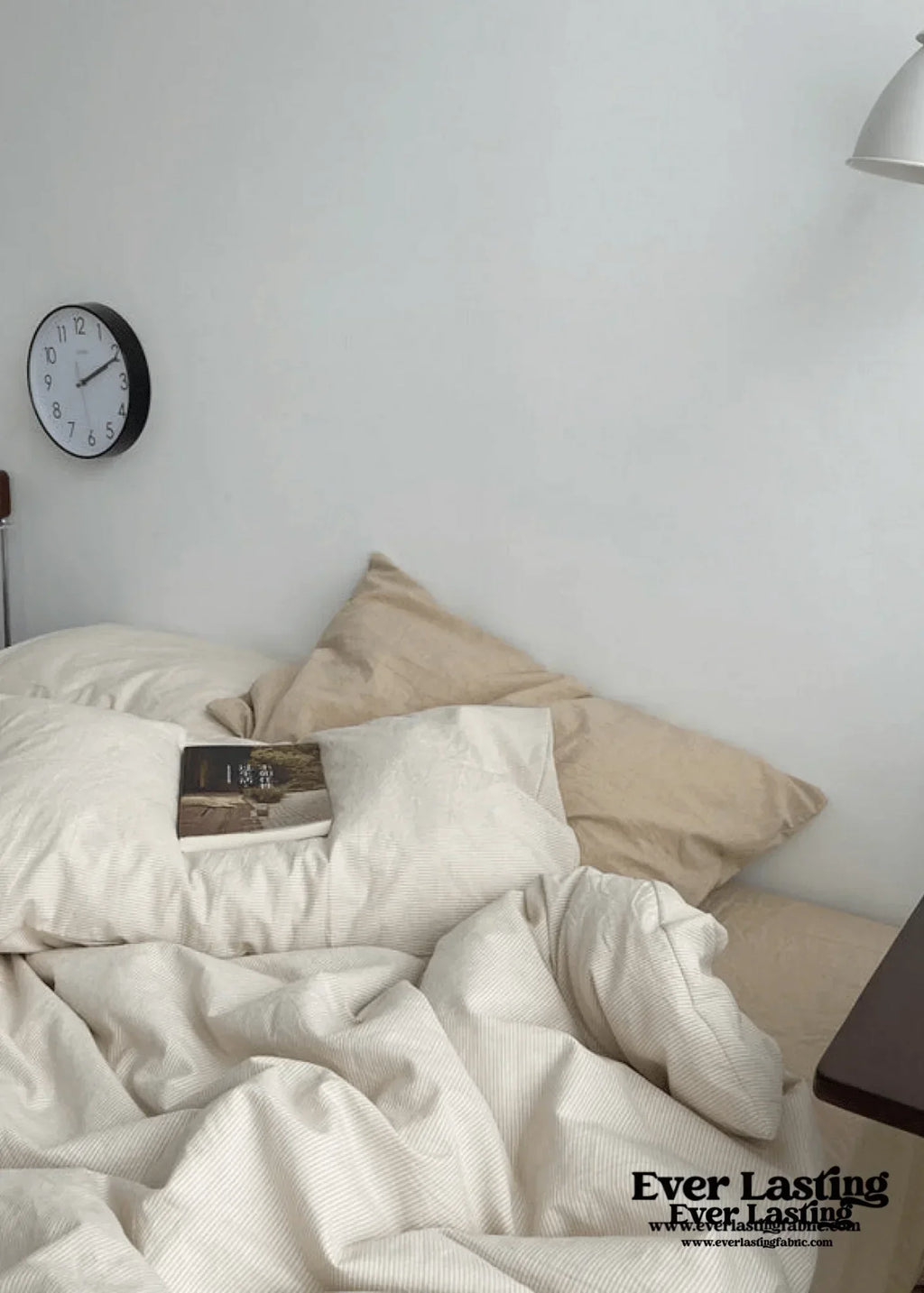 Minimal Mixed Gingham Bedding Set / White Ever Lasting