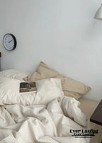 Minimal Mixed Gingham Bedding Set / White Ever Lasting