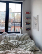 Minimal Stripe Bedding Set / Green Ever Lasting