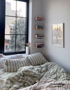 Minimal Stripe Bedding Set / Green Ever Lasting