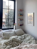 Minimal Stripe Bedding Set / Green Ever Lasting