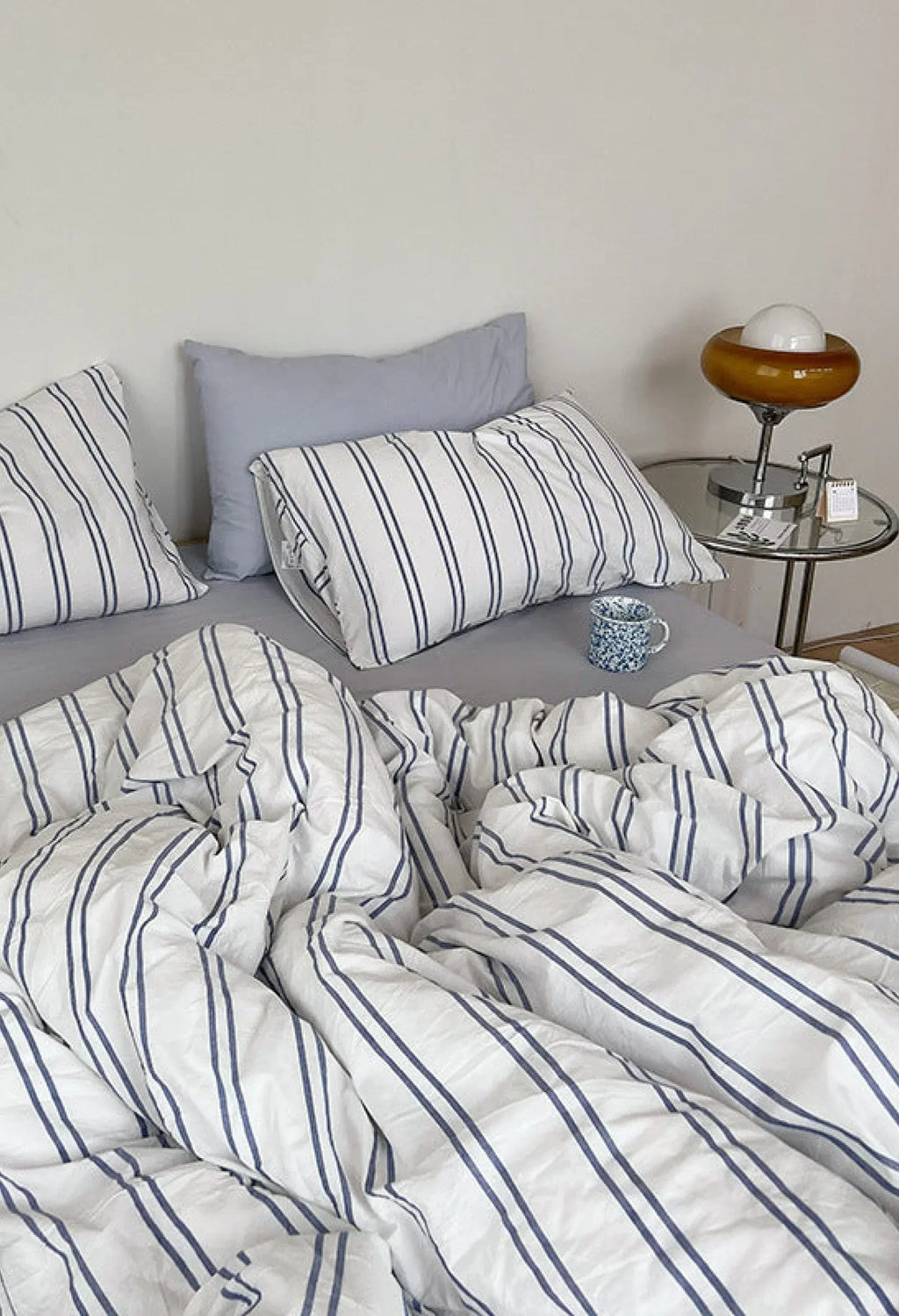 Minimal Stripe Bedding Set / Pink Ever Lasting