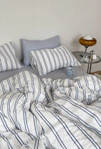 Minimal Stripe Bedding Set / Pink Ever Lasting