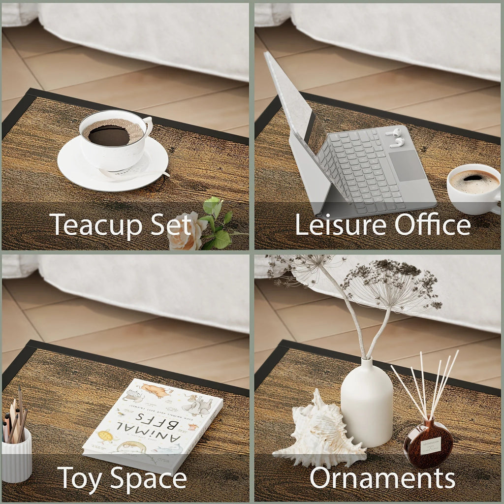 [2pcs Nordic Iron Art Tables] 2pcs Set, Minimalist Modern Nordic Iron Art Square Coffee Table and Side Tables for Living Room or Bedroom House Of Avana