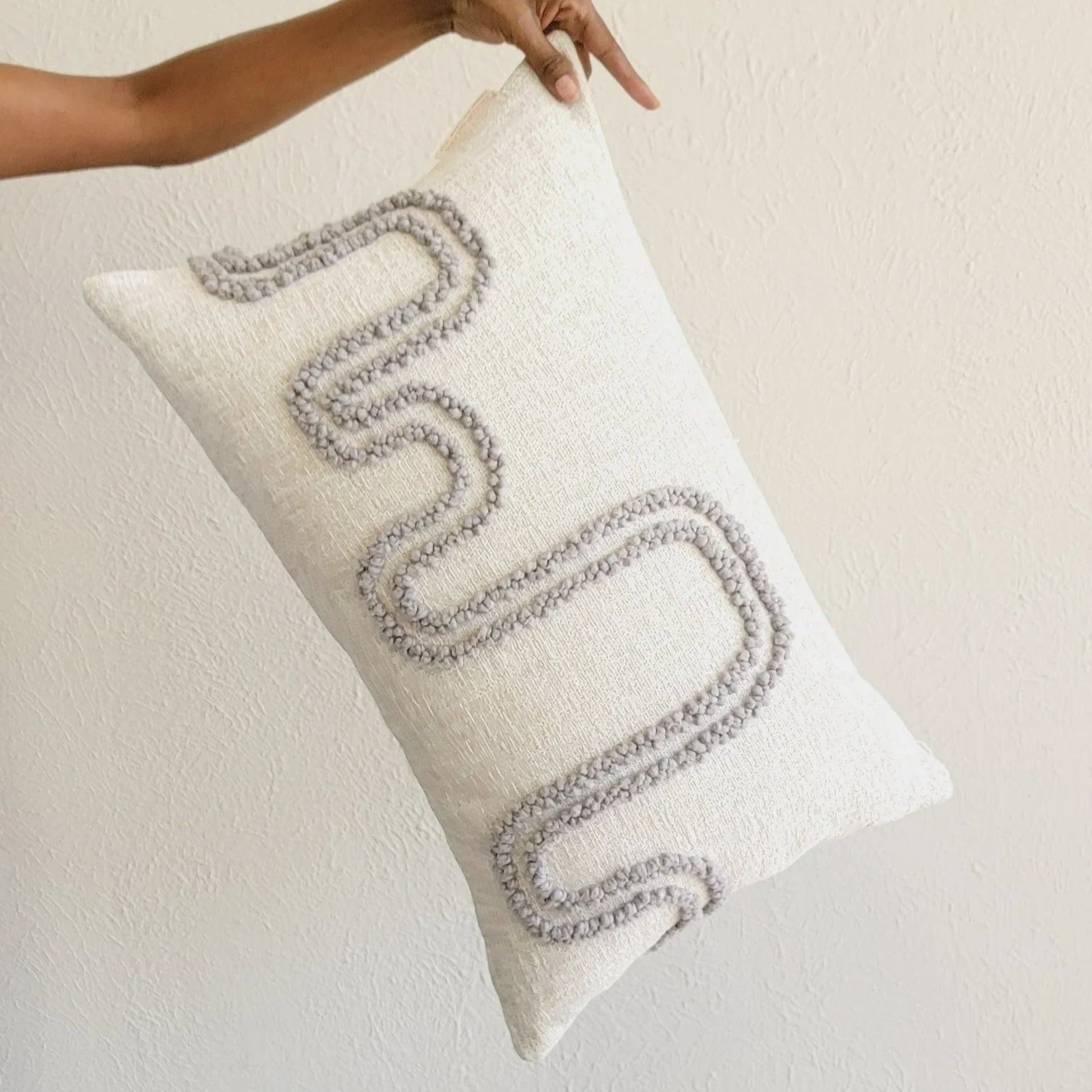 Olive & Gray Mirage Lumbar Throw Pillow Kanju Interiors