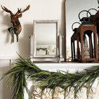 Distressed White Adjustable Wood Vanity Mirror Decor Steals