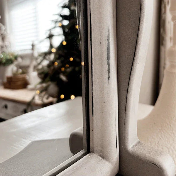 Distressed White Adjustable Wood Vanity Mirror Decor Steals