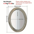 Baroque Oval Antique Wall Mirror - House Of Avana