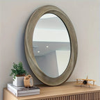 Baroque Oval Antique Wall Mirror - House Of Avana