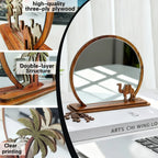 Mirror - Decorative Wooden Camel Design