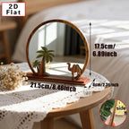Mirror - Decorative Wooden Camel Design