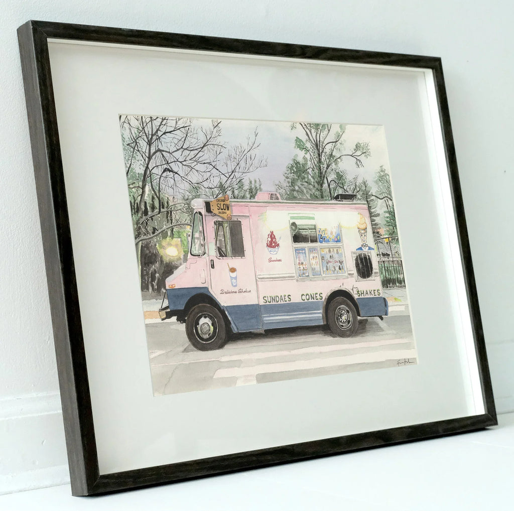 Mister Softee at Dusk, Street Scene, side view - House Of Avana