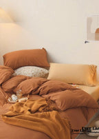 Mixed Color Bedding Set / Custard + Orange Ever Lasting