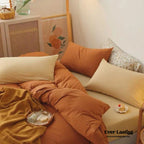 Mixed Color Bedding Set / Custard + Orange Ever Lasting