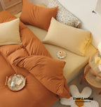 Mixed Color Bedding Set / Custard + Orange Ever Lasting