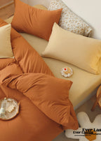 Mixed Color Bedding Set / Custard + Orange Ever Lasting