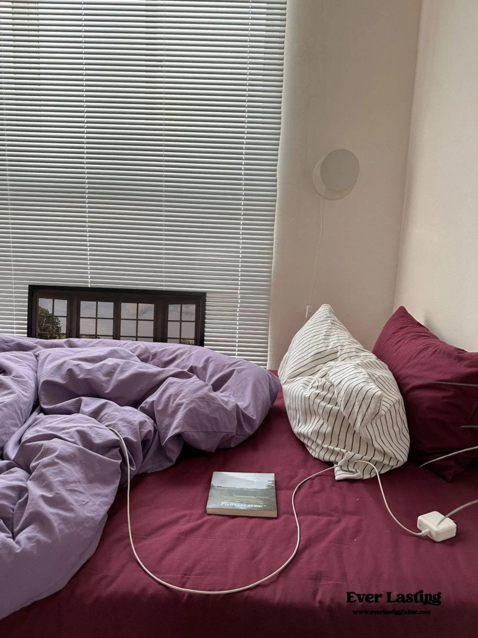 Mixed Color Berry Crush Washed Cotton Bedding Set Ever Lasting