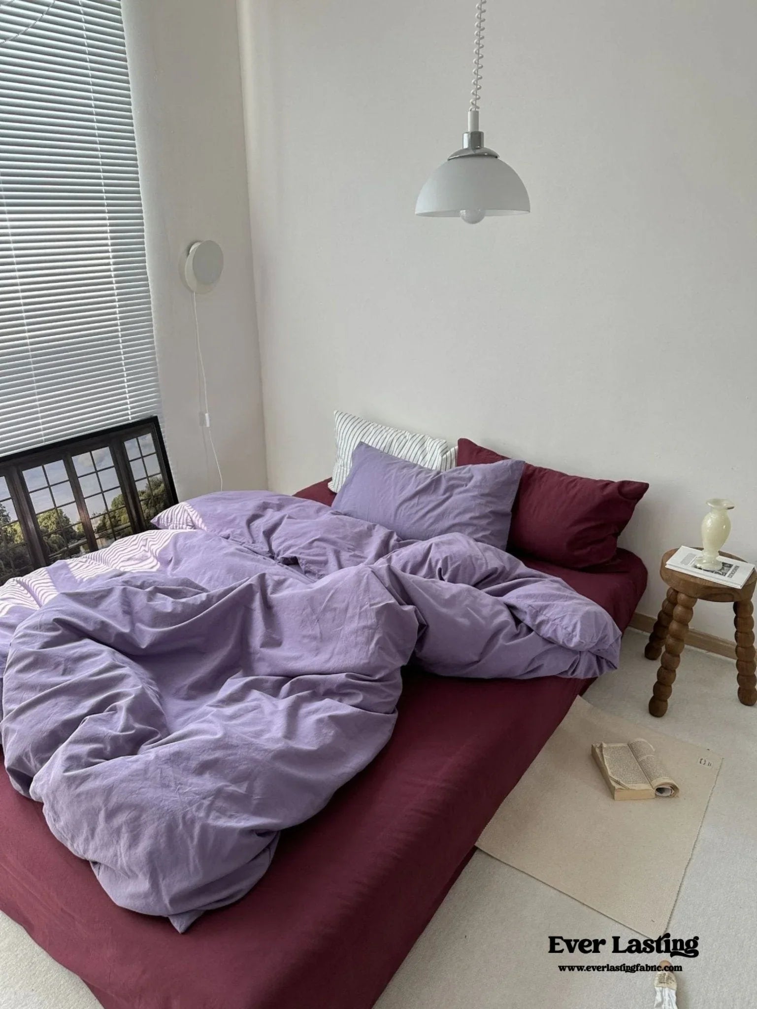 Mixed Color Berry Crush Washed Cotton Bedding Set Ever Lasting