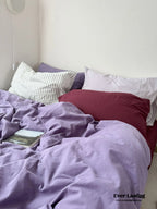 Mixed Color Berry Crush Washed Cotton Bedding Set Ever Lasting