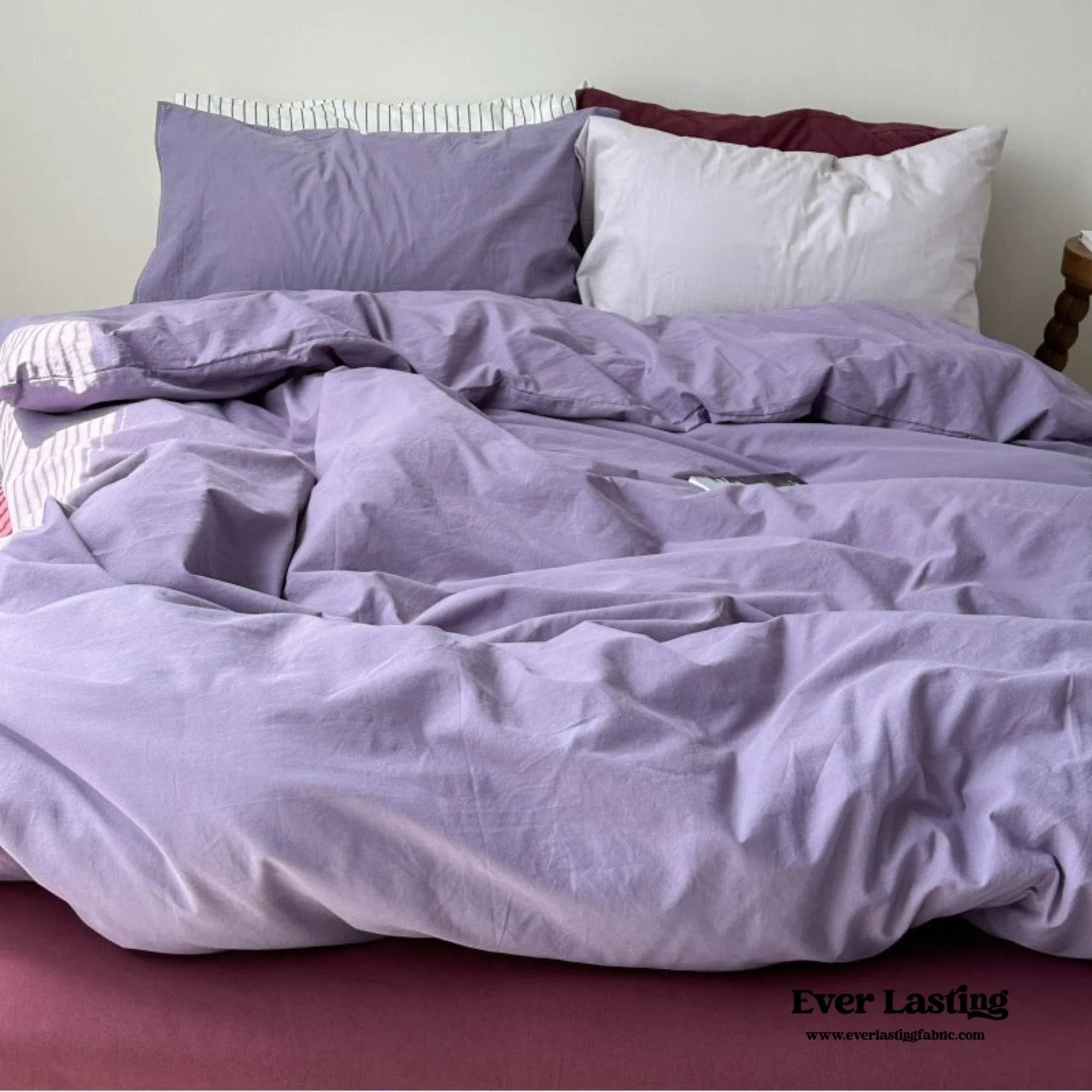 Mixed Color Berry Crush Washed Cotton Bedding Set Ever Lasting
