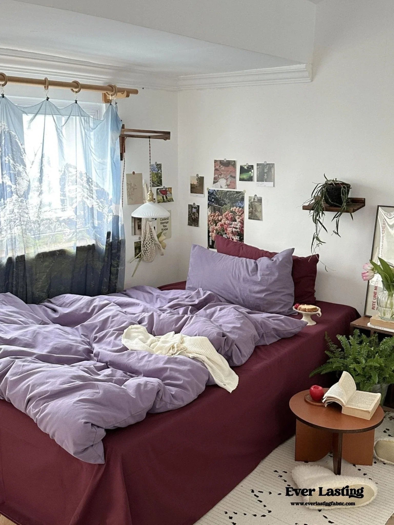 Mixed Color Berry Crush Washed Cotton Bedding Set Ever Lasting