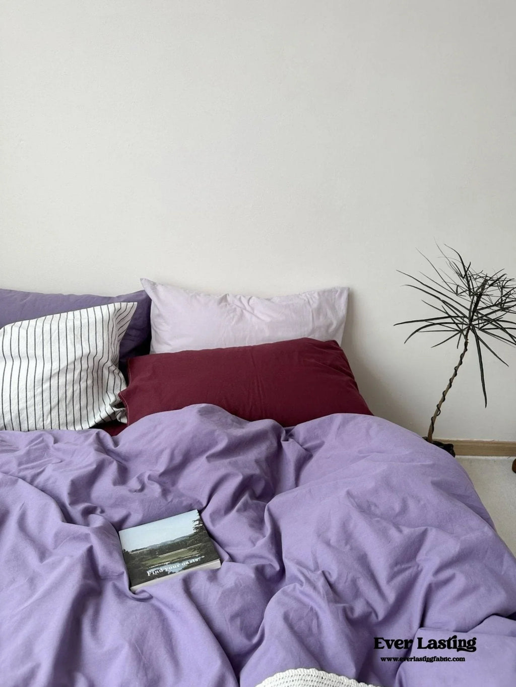 Mixed Color Berry Crush Washed Cotton Bedding Set Ever Lasting