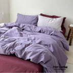 Mixed Color Berry Crush Washed Cotton Bedding Set Ever Lasting